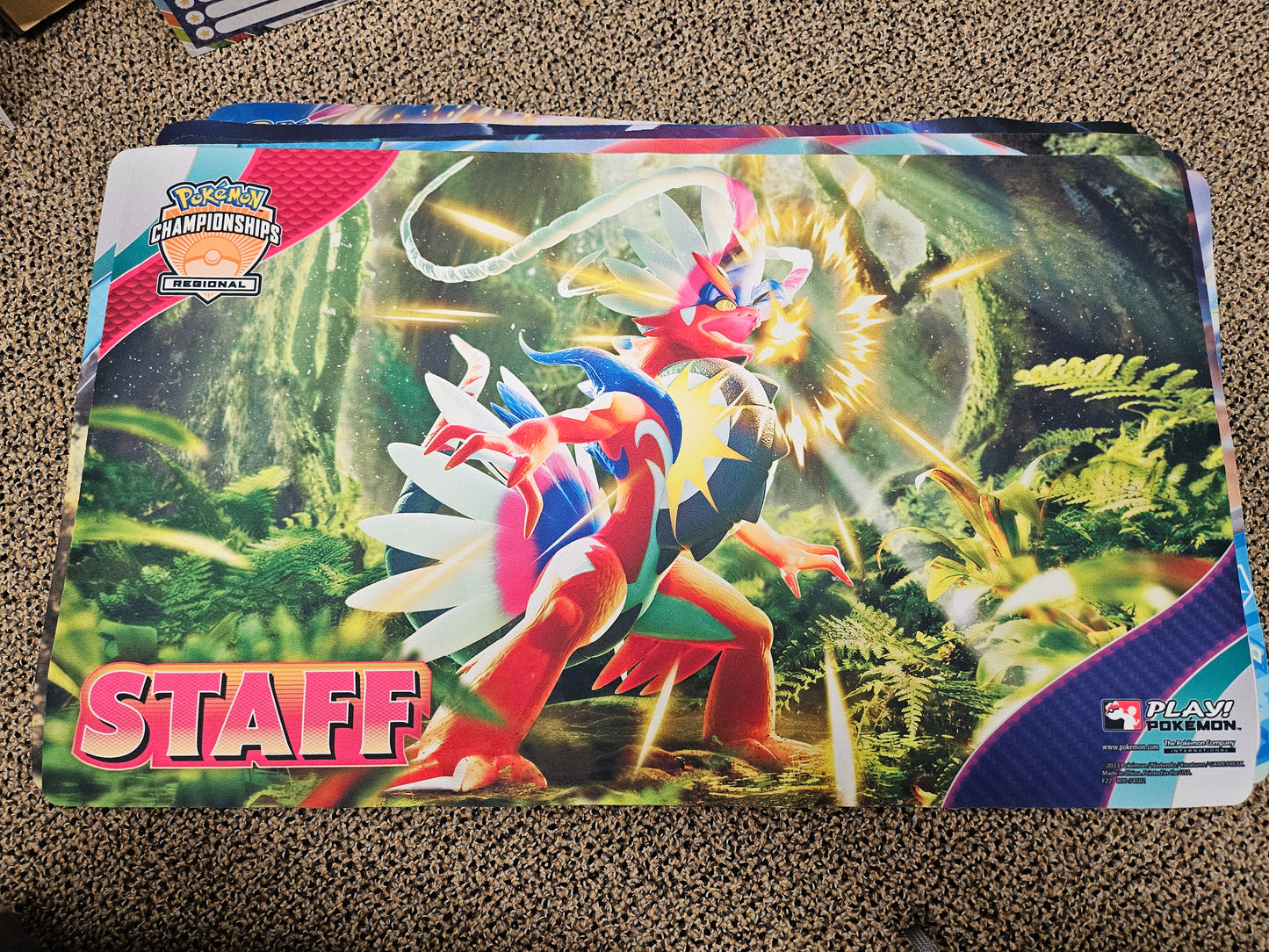 STAFF Koraidon Regional Playmat