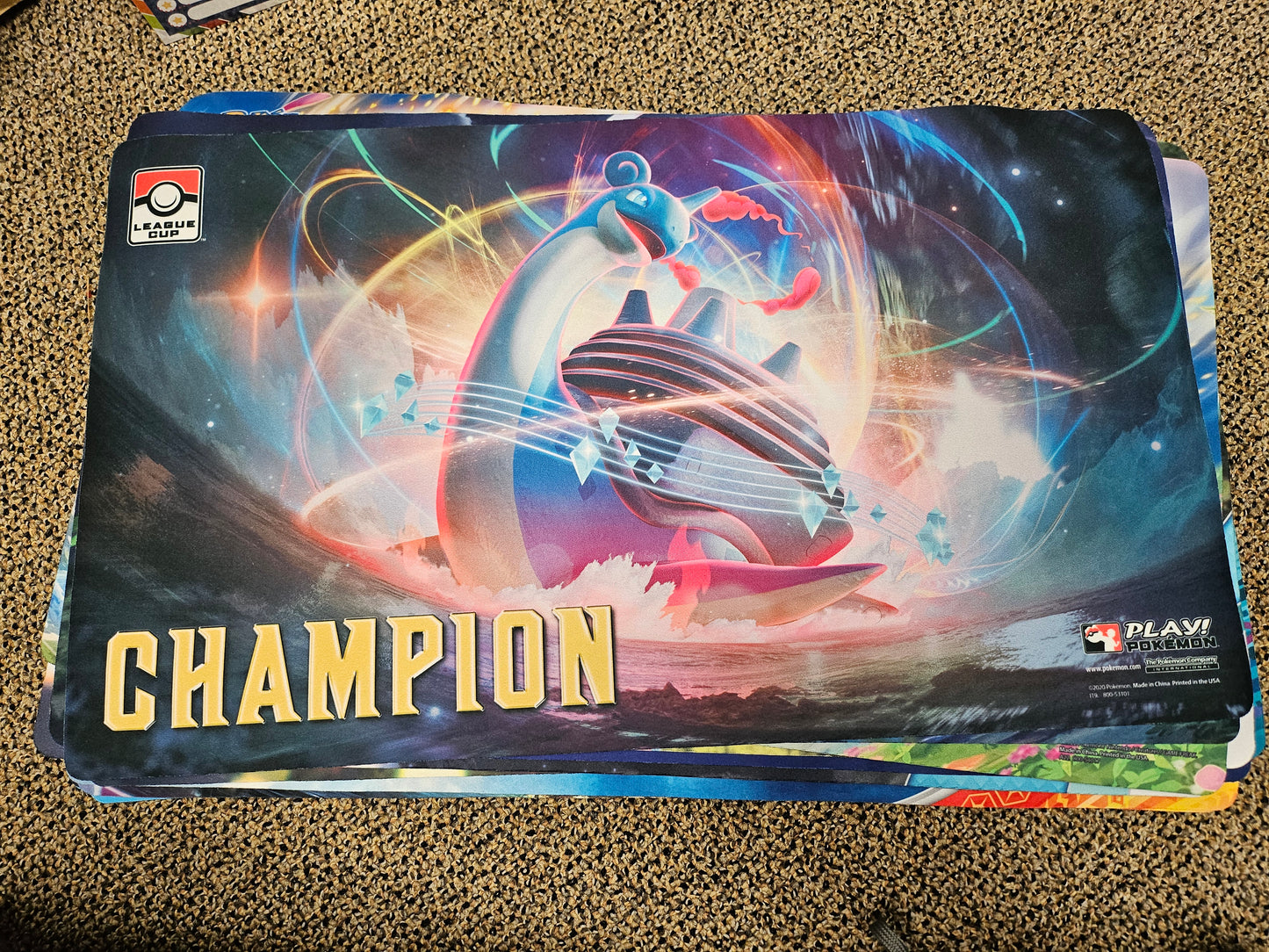 Lapras Champion Pokemon League Cup Playmat