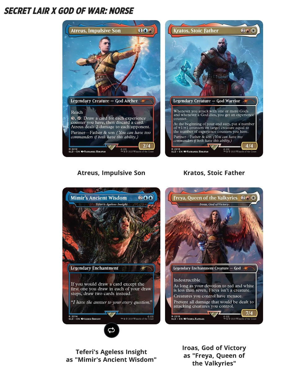 Playstaion: God of War: Redemption MTG Secret Lair