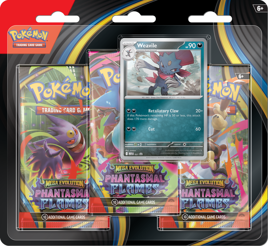 Phantasmal Flames 3 Pack Blister (Random Promo) Pokemon TCG