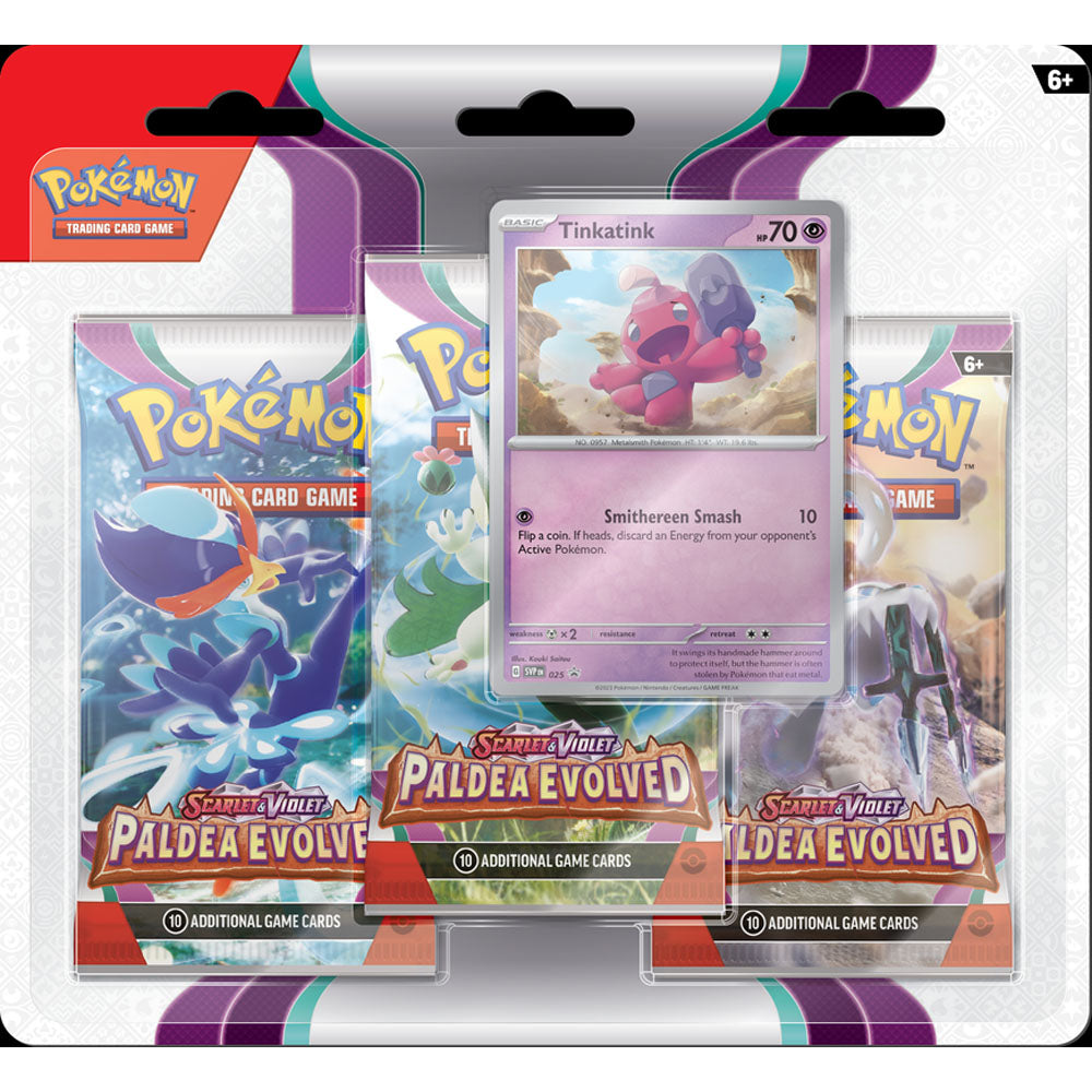 Paldea Evolved 3 Pack Blister - Tinkatink Pokemon TCG
