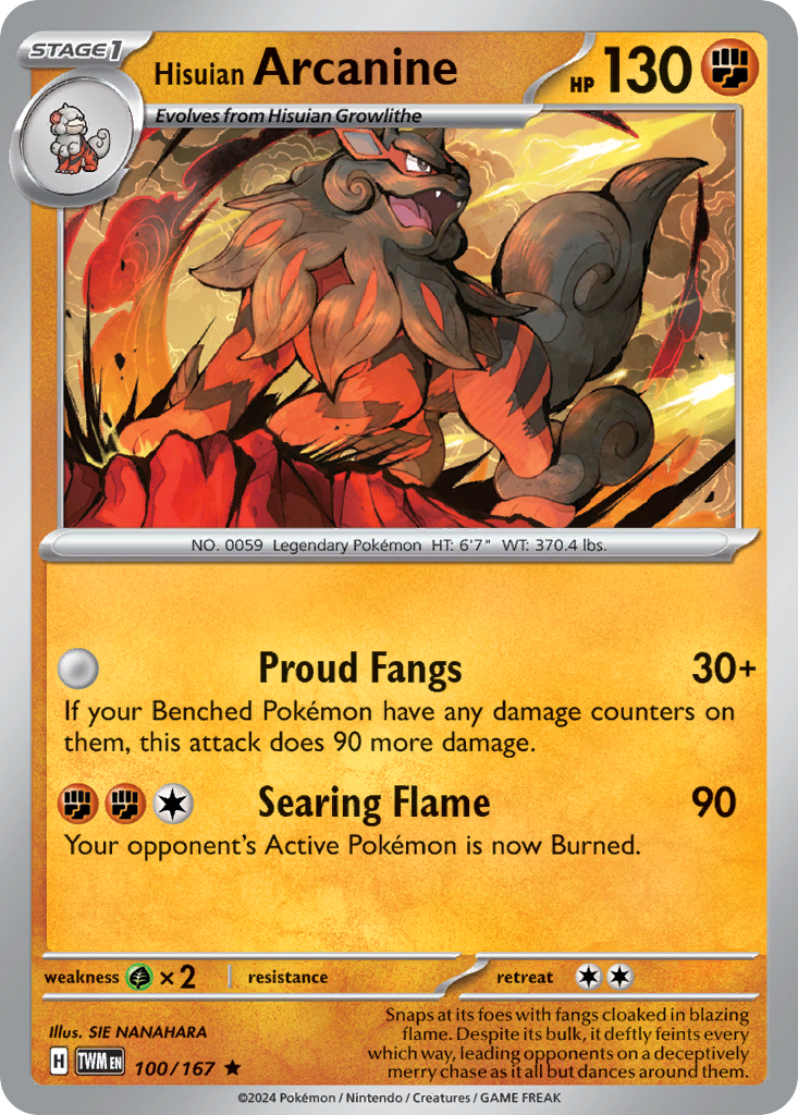 Hisuian Arcanine - 100/167 Twilight Masquerade