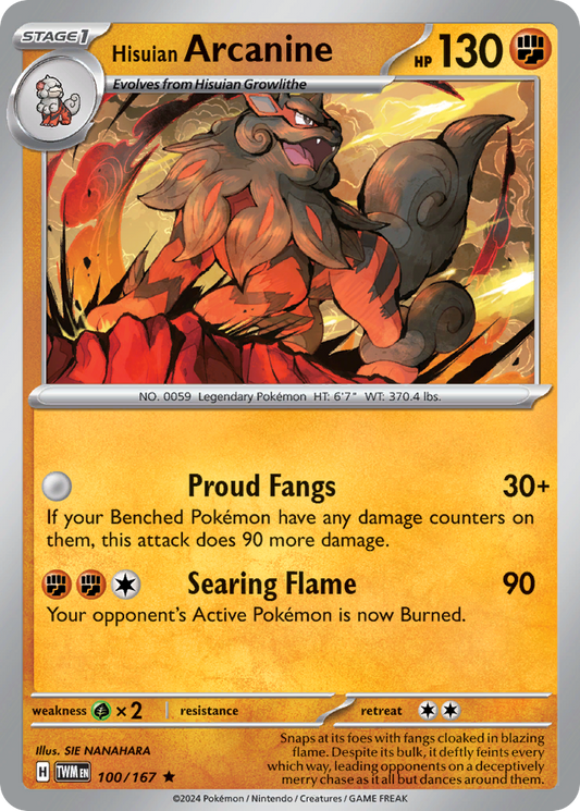 Hisuian Arcanine - 100/167 Twilight Masquerade