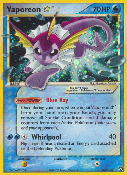 Vaporeon ★ - 102/108 Power Keepers