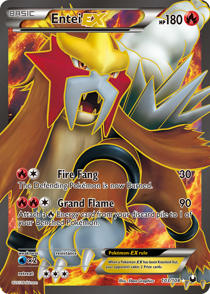 Entei-EX - 103/108 Dark Explorers