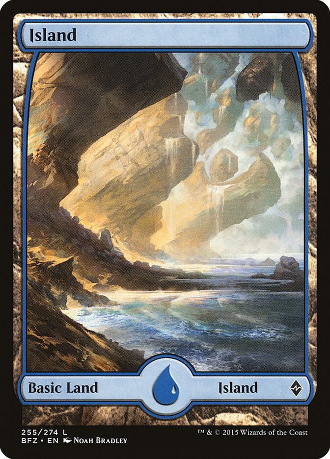 Island (255) - Full Art [Battle for Zendikar] 255