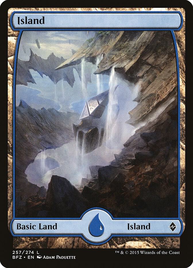 Island (257) - Full Art [Battle for Zendikar] 257