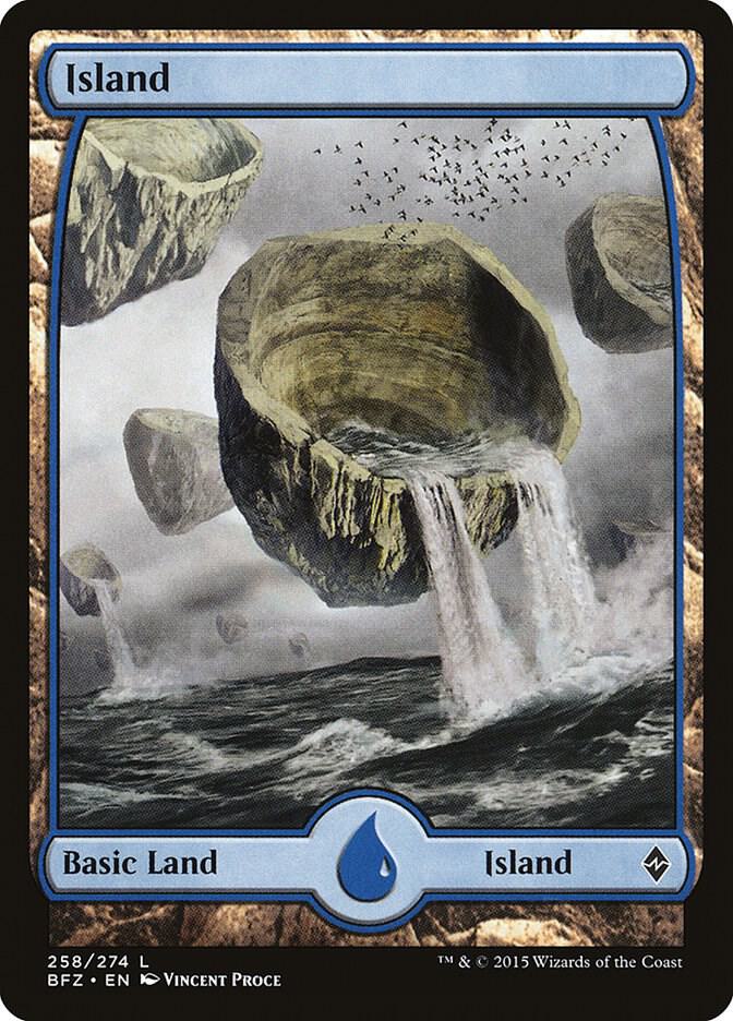 Island (258) - Full Art [Battle for Zendikar] 258