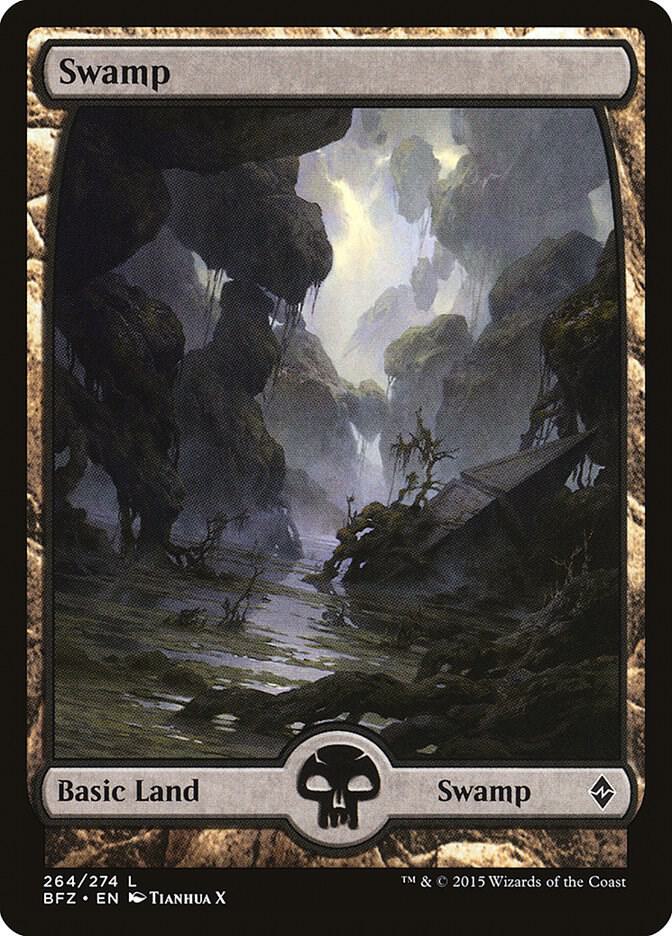 Swamp (264) - Full Art [Battle for Zendikar] 264