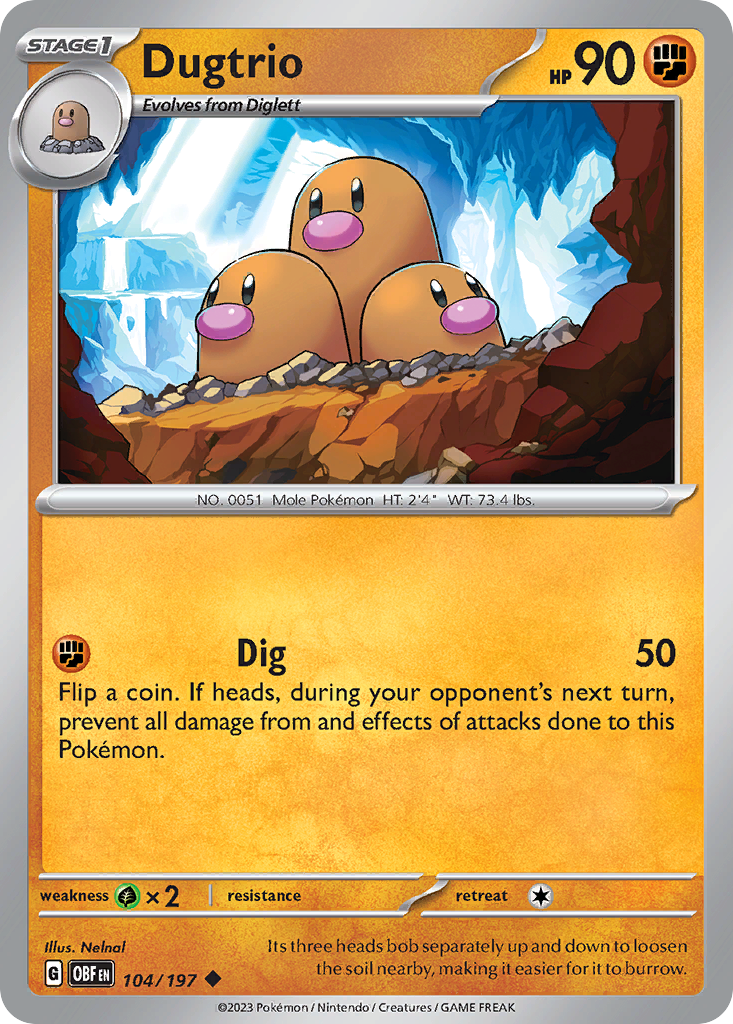 Dugtrio - 104/197 Obsidian Flames