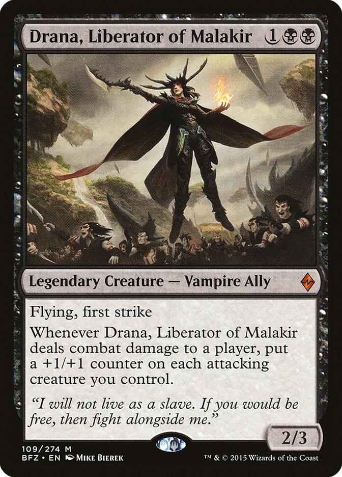 Drana, Liberator of Malakir [Battle for Zendikar] 109