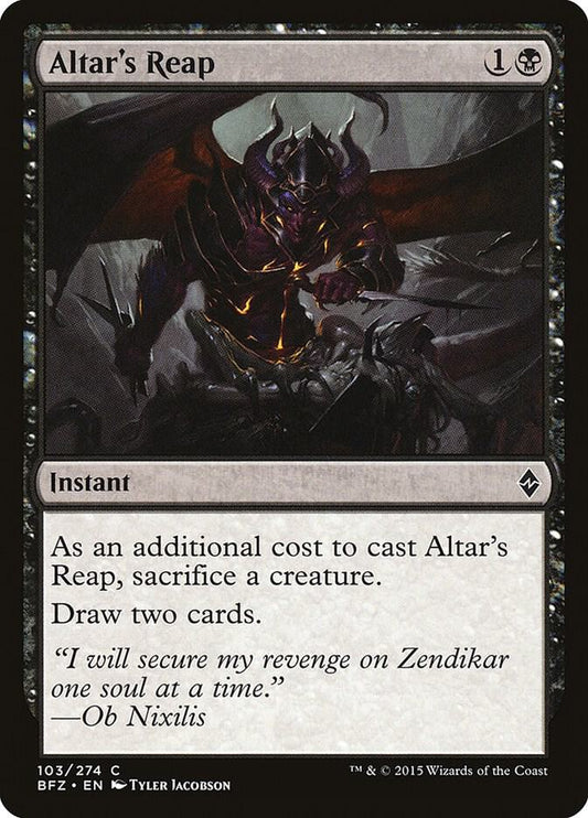 Altar's Reap [Battle for Zendikar] 103