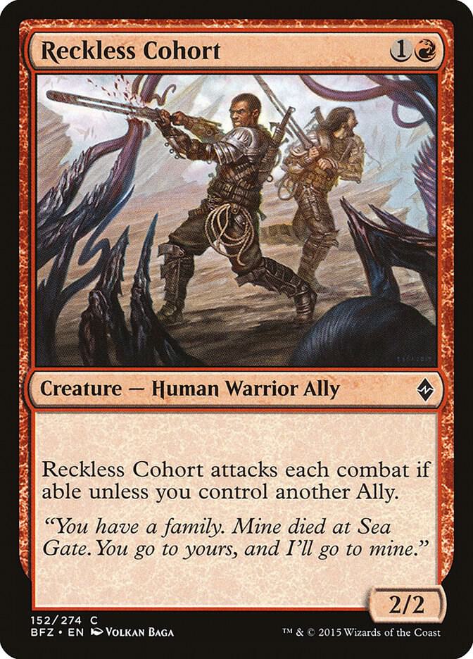 Reckless Cohort [Battle for Zendikar] 152