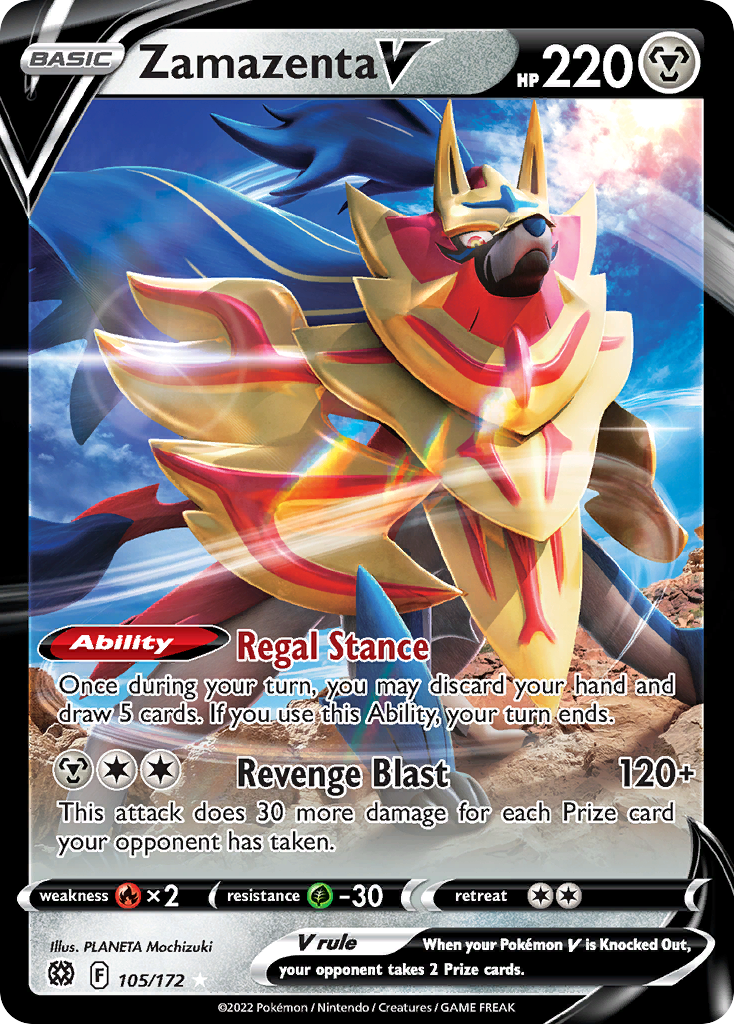 Zamazenta V - 105/172 Brilliant Stars