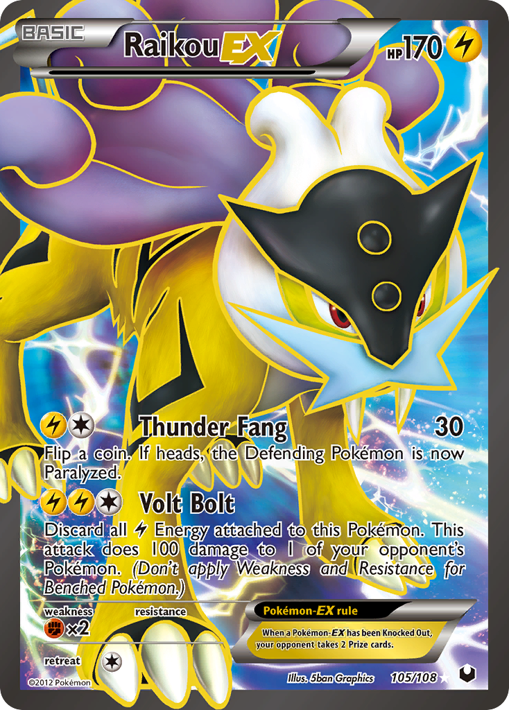 Raikou-EX - 105/108 Dark Explorers