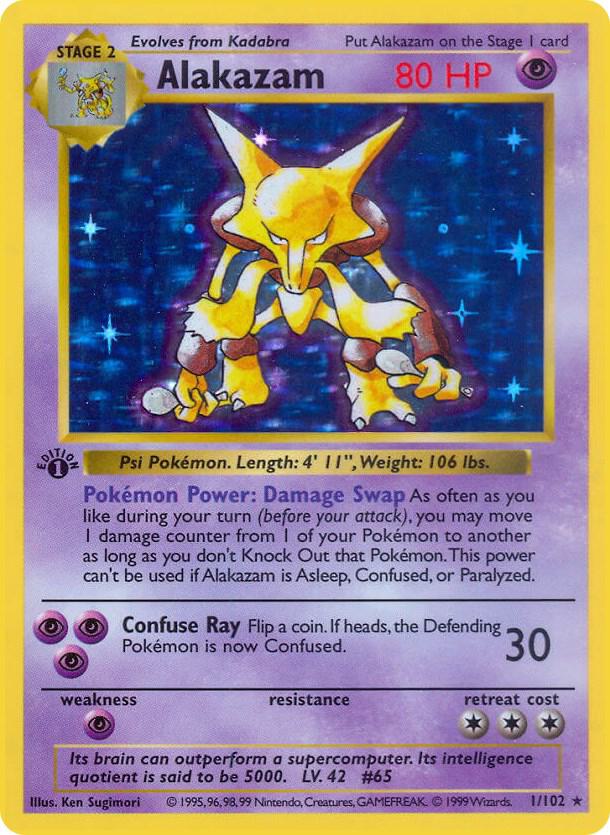 Alakazam [Base Set (Shadowless)] 001/102