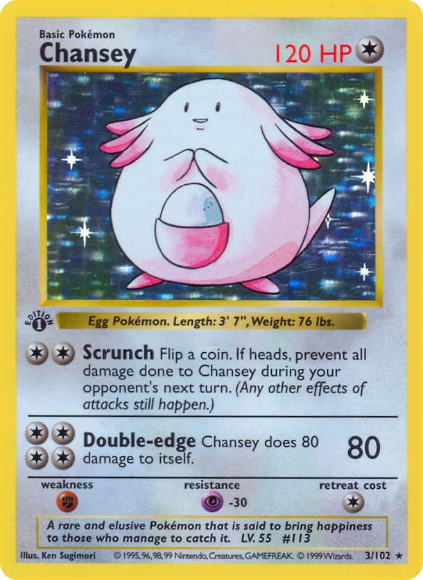 Chansey [Base Set (Shadowless)] 003/102