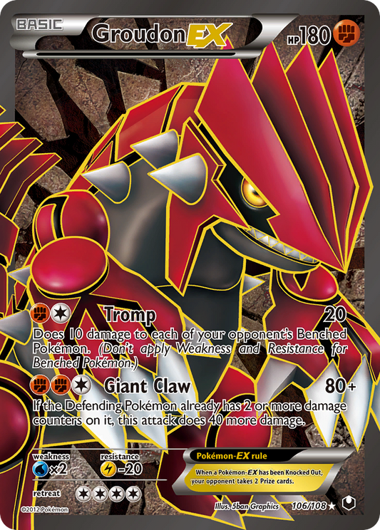 Groudon-EX - 106/108 Dark Explorers