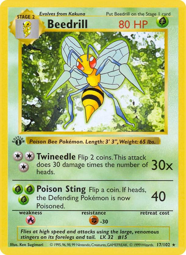 Beedrill [Base Set (Shadowless)] 017/102