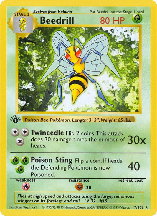 Beedrill [Base Set (Shadowless)] 017/102