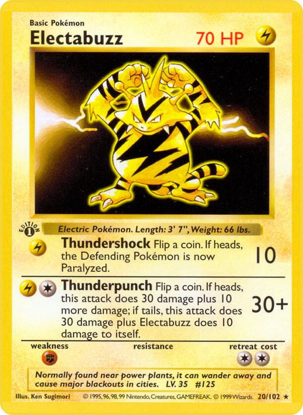 Electabuzz [Base Set (Shadowless)] 020/102