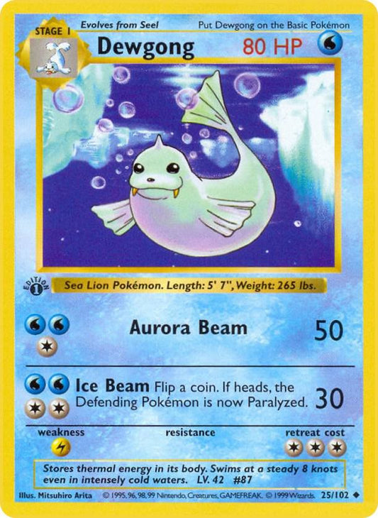 Dewgong [Base Set (Shadowless)] 025/102