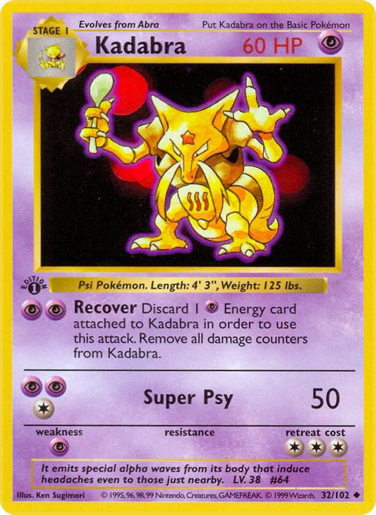 Kadabra [Base Set (Shadowless)] 032/102