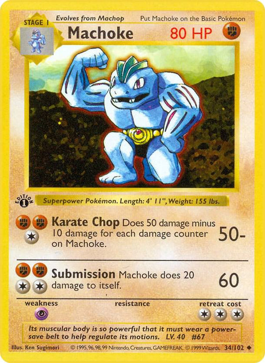 Machoke [Base Set (Shadowless)] 034/102