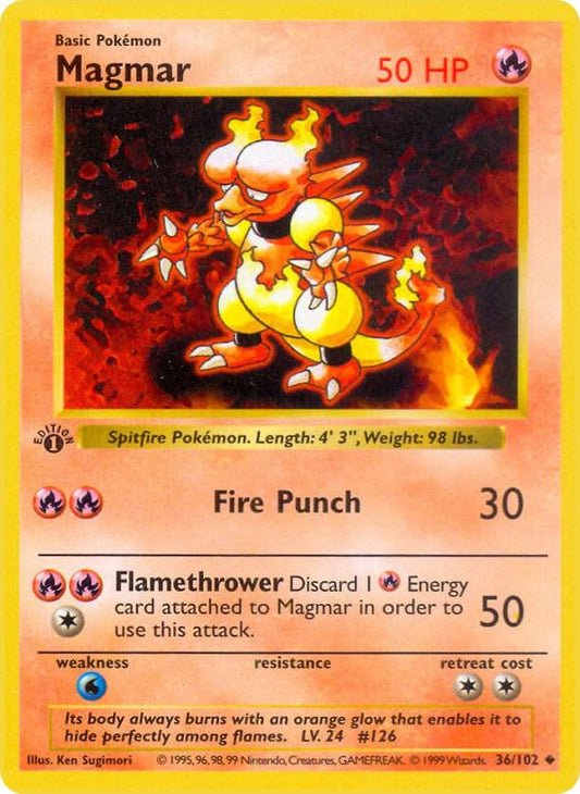 Magmar [Base Set (Shadowless)] 036/102