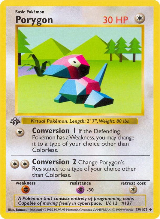 Porygon [Base Set (Shadowless)] 039/102