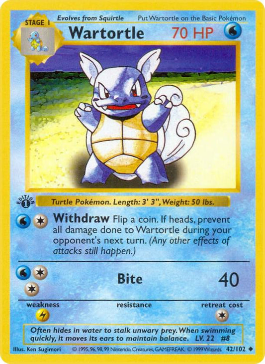 Wartortle [Base Set (Shadowless)] 042/102