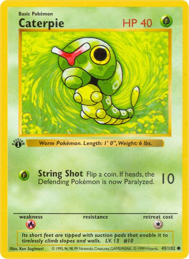 Caterpie [Base Set (Shadowless)] 045/102