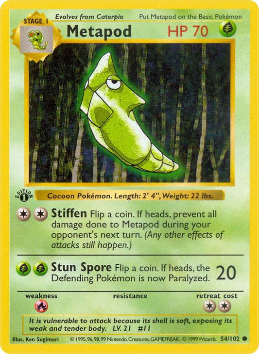 Metapod [Base Set (Shadowless)] 054/102