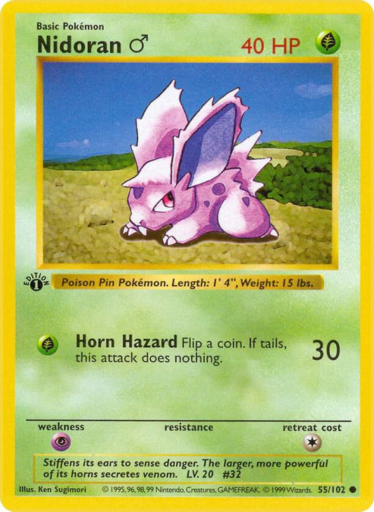 Nidoran M [Base Set (Shadowless)] 055/102