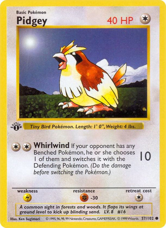 Pidgey [Base Set (Shadowless)] 057/102