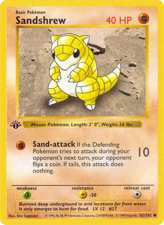 Sandshrew [Base Set (Shadowless)] 062/102