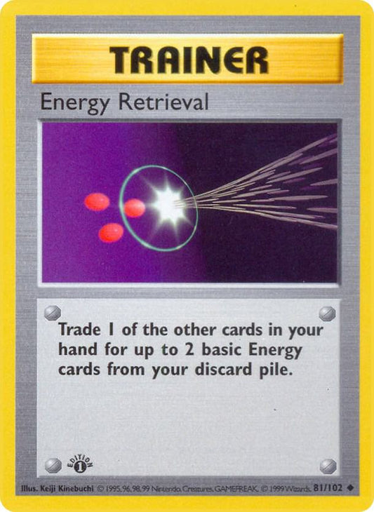 Energy Retrieval [Base Set (Shadowless)] 081/102