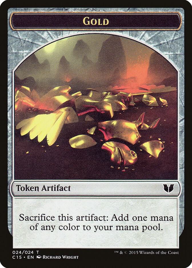 Gold // Knight (Vigilance) Double-Sided Token [Commander 2015] 24 // 5