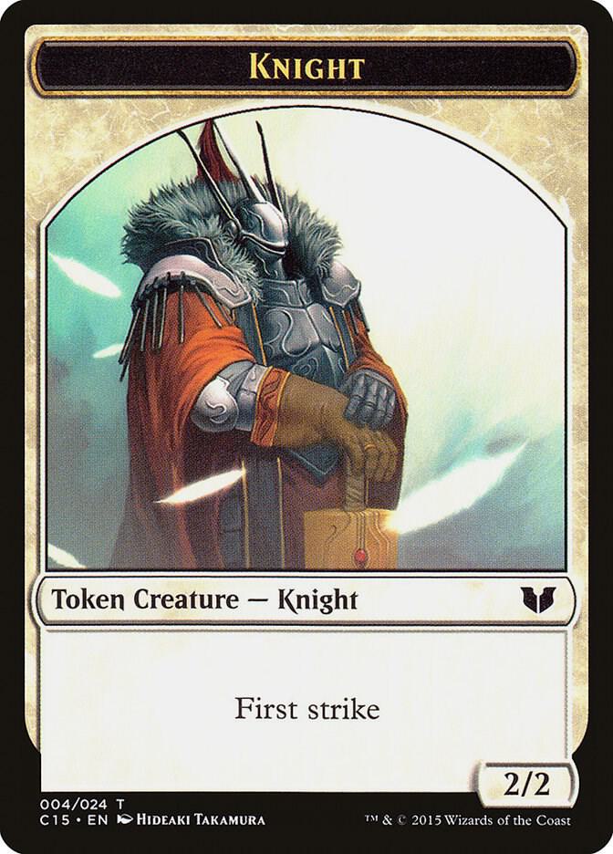 Knight (First Strike) // Elemental Shaman Double-Sided Token [Commander 2015] 4 // 10