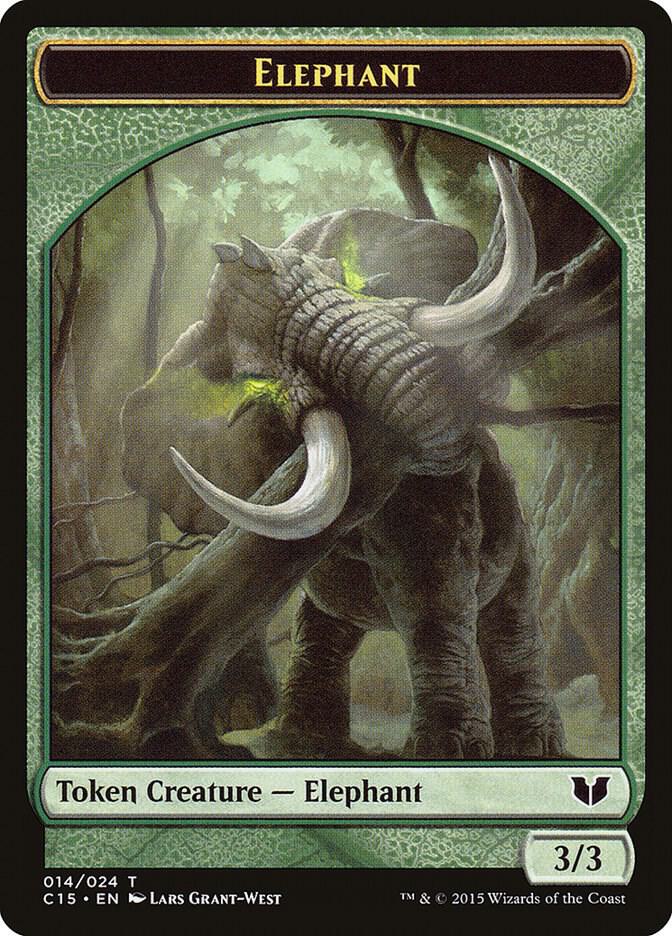 Elephant // Saproling Double-Sided Token [Commander 2015] 14 // 16