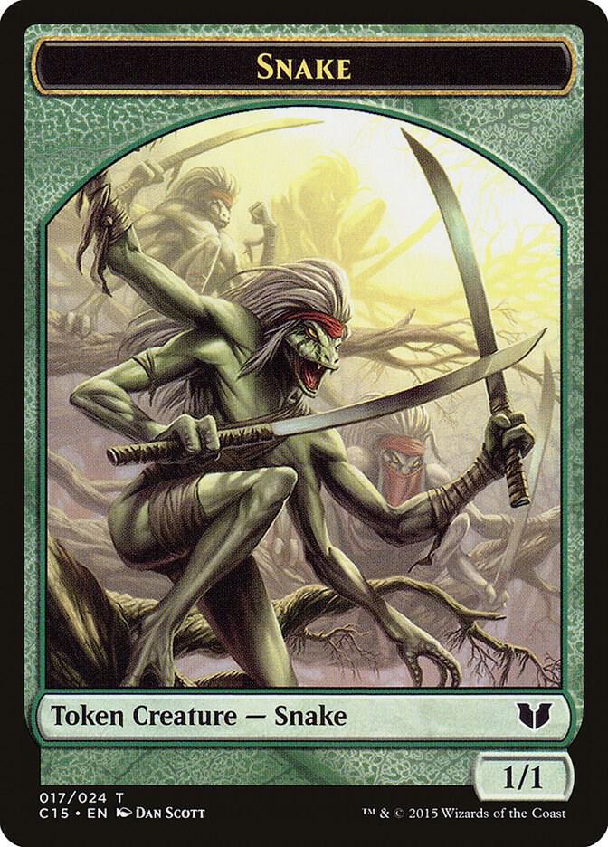 Snake (017) // Saproling Double-Sided Token [Commander 2015] 17 // 16