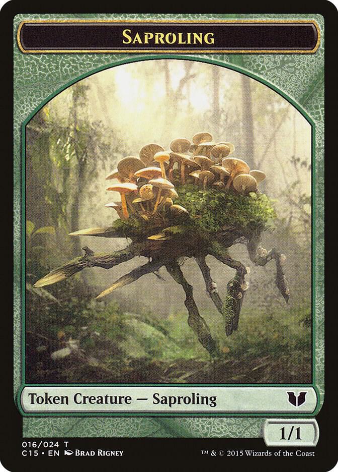 Saproling // Spider Double-Sided Token [Commander 2015] 16 // 18