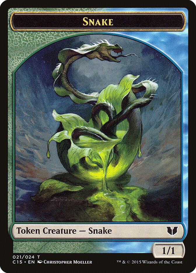 Snake (021) // Saproling Double-Sided Token [Commander 2015] 21 // 16