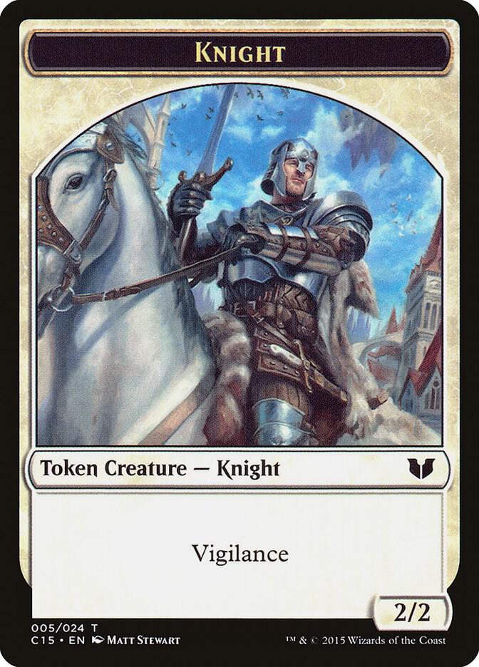 Knight (005) // Spirit (023) Double-Sided Token [Commander 2015] 5 // 23