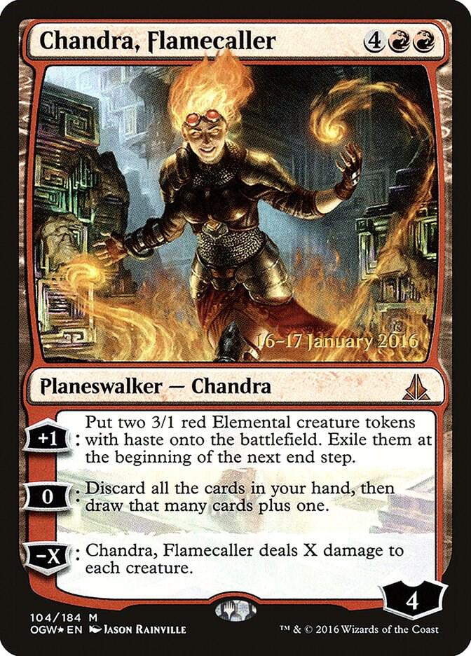 Chandra, Flamecaller [Prerelease Cards] 104