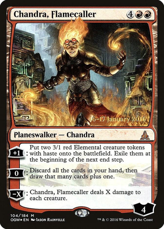 Chandra, Flamecaller [Prerelease Cards] 104