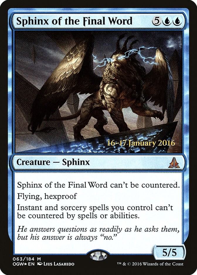 Sphinx of the Final Word [Prerelease Cards] 63