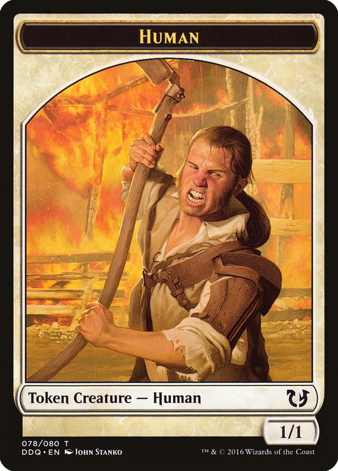 Human Token [Duel Decks: Blessed vs. Cursed] 78