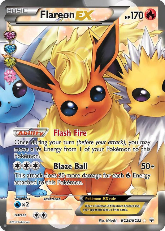 Flareon EX (Full Art) [Generations: Radiant Collection] RC28/RC32