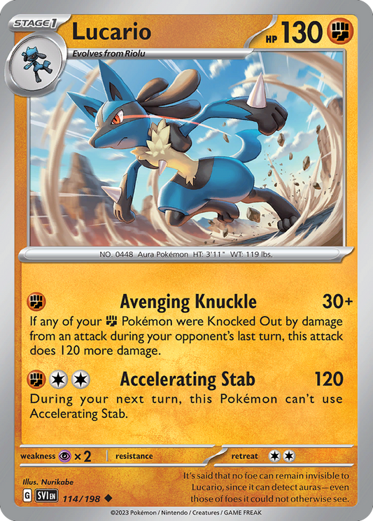 Lucario - 114/198 Scarlet & Violet